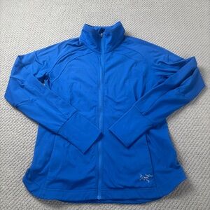 Arc'teryx blue full zip running sweater